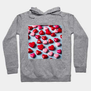 celebrating Valentines day, random floating love hearts Hoodie